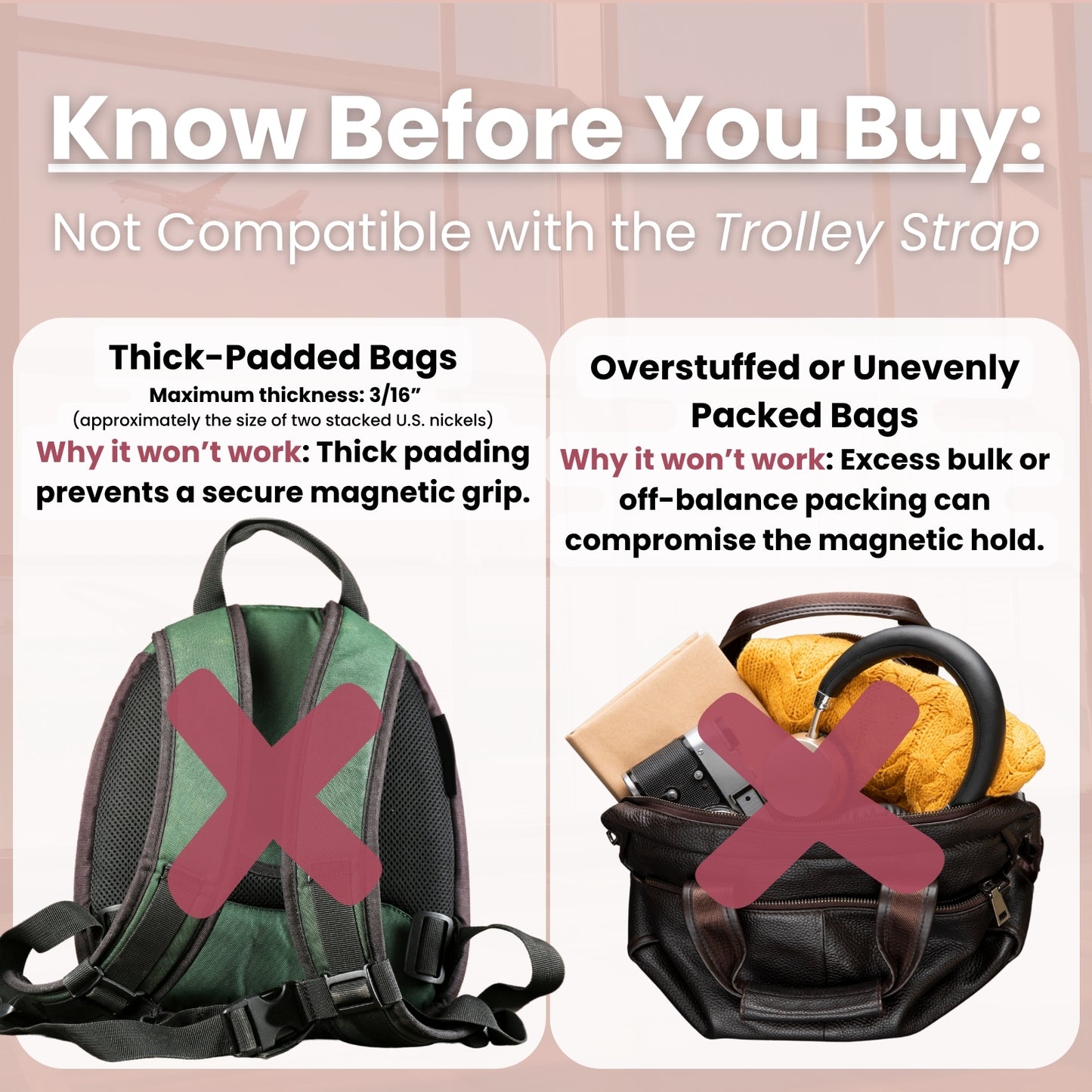 Trolley Strap – Luggage Straps for Suitcases, Travel Suitcase Accessories TSA Approved